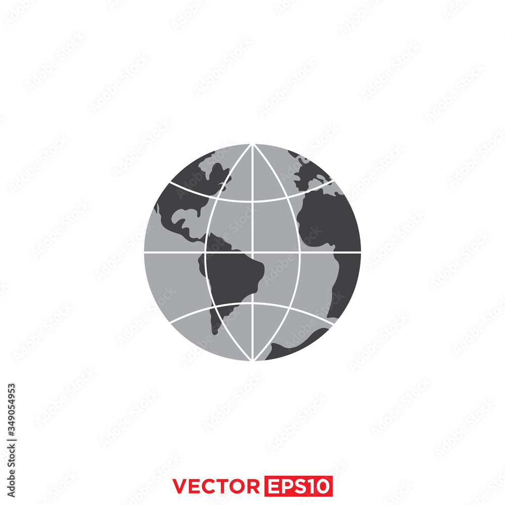 Globe Icon Design Vector Illustration Globe Icon Design Vector Illustration