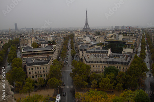 view of paris with eiffel tower