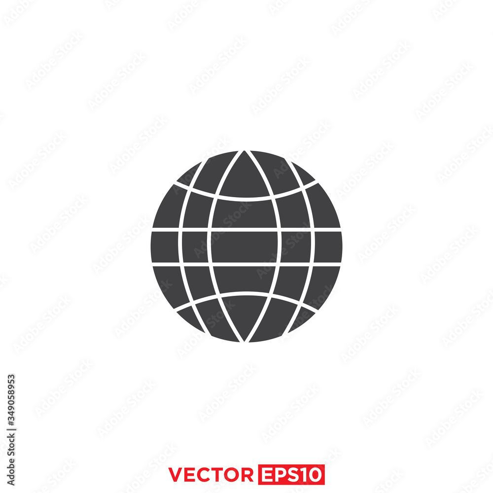 Globe Icon Design Vector Illustration Globe Icon Design Vector Illustration