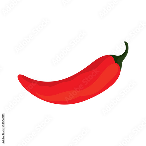 Isolated red chili pepper