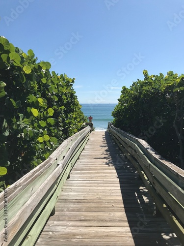 wooden bridge in the beach