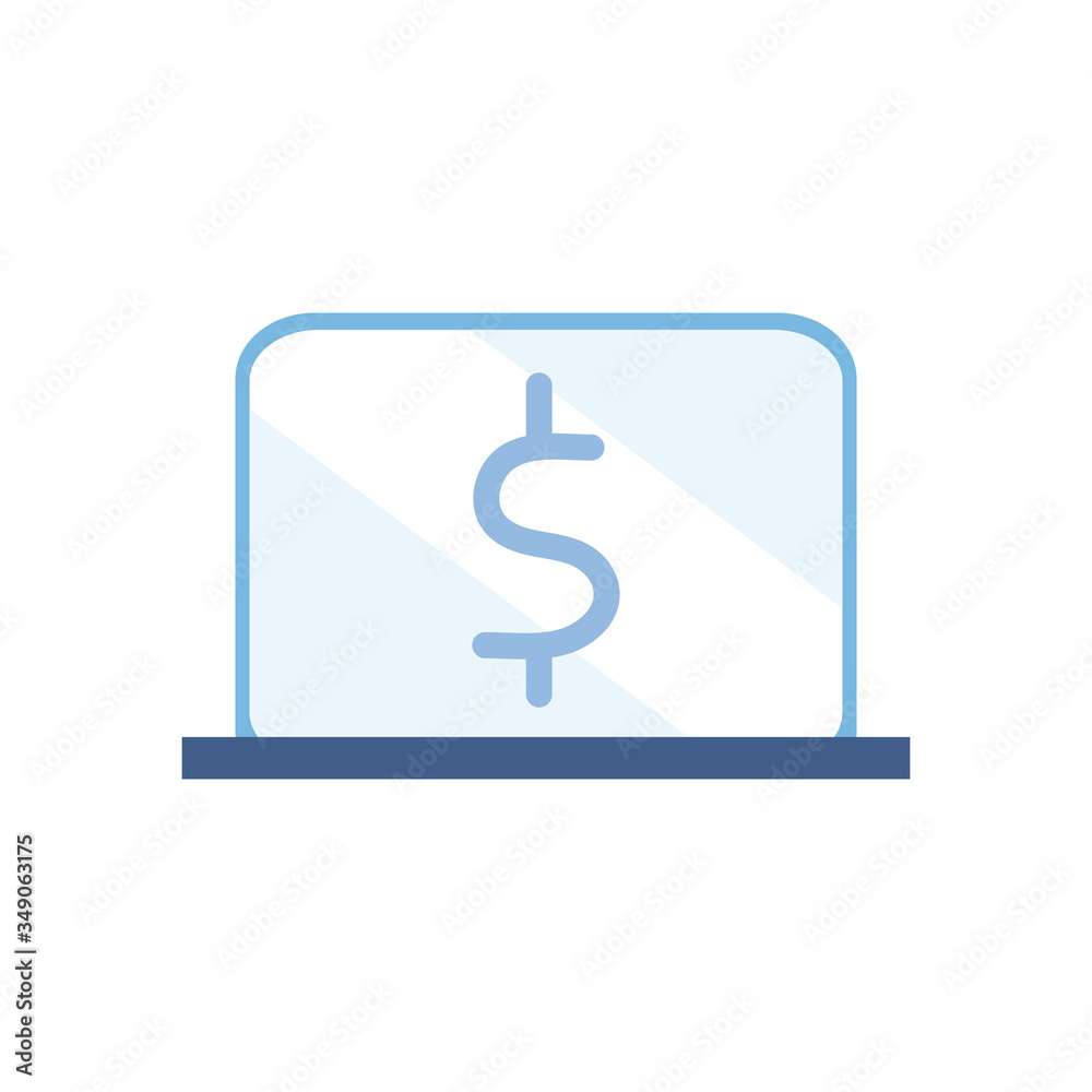 dollar symbol inside laptop flat style icon vector design dollar symbol inside laptop flat style icon vector design