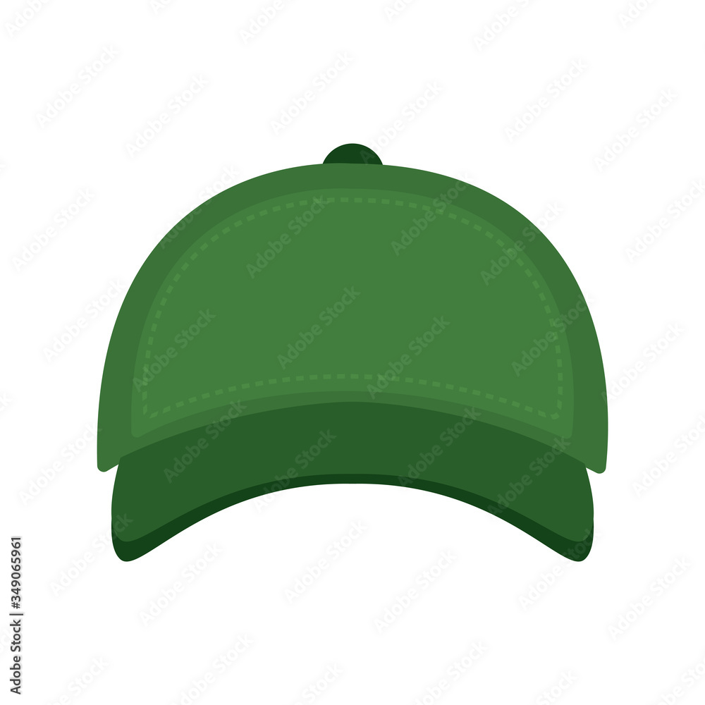Isolated green cap image Stock Vector | Adobe Stock