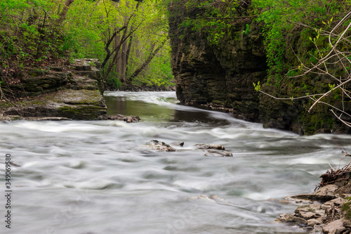 River in Menomonee Falls, Wisconsin photo