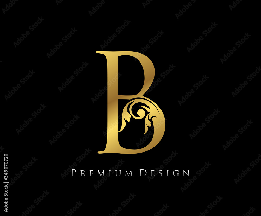 B Letter Luxury Gold Design . Graceful style. Calligraphic beautiful logo. Vintage drawn emblem for book design, brand name, letter stamp, Restaurant, Boutique, Hotel. B Letter Luxury Gold Design . Graceful style. Calligraphic beautiful logo. Vintage drawn emblem for book design, brand name, letter stamp, Restaurant, Boutique, Hotel.