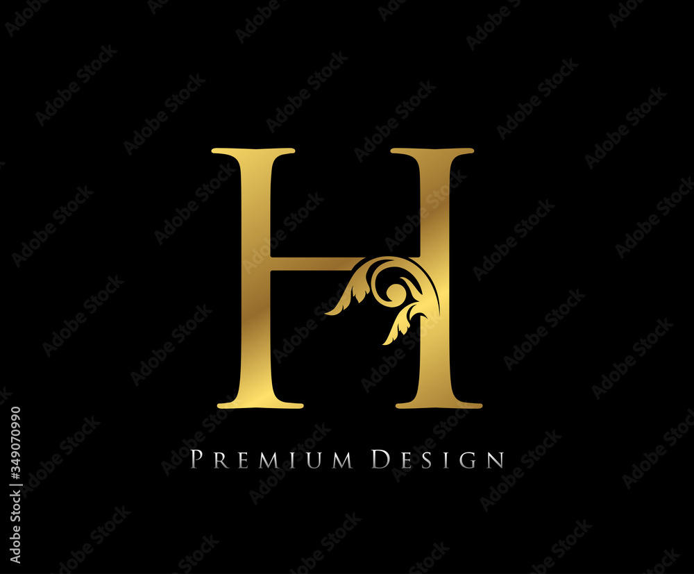 H Letter Luxury Gold Design . Graceful style. Calligraphic beautiful logo. Vintage drawn emblem for book design, brand name, letter stamp, Restaurant, Boutique, Hotel. H Letter Luxury Gold Design . Graceful style. Calligraphic beautiful logo. Vintage drawn emblem for book design, brand name, letter stamp, Restaurant, Boutique, Hotel.