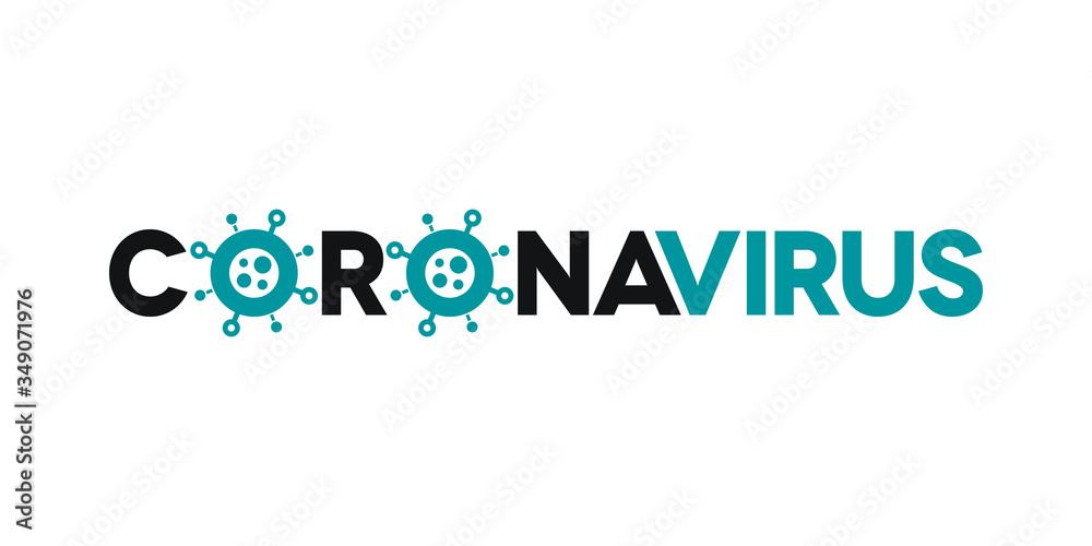 Coronavirus Lettering with Minimal Virus Icons Coronavirus Lettering with Minimal Virus Icons