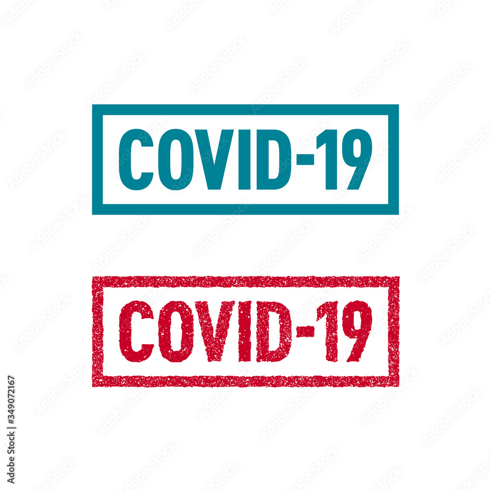 Simple Solid and Stamp Covid-19 Badges Simple Solid and Stamp Covid-19 Badges
