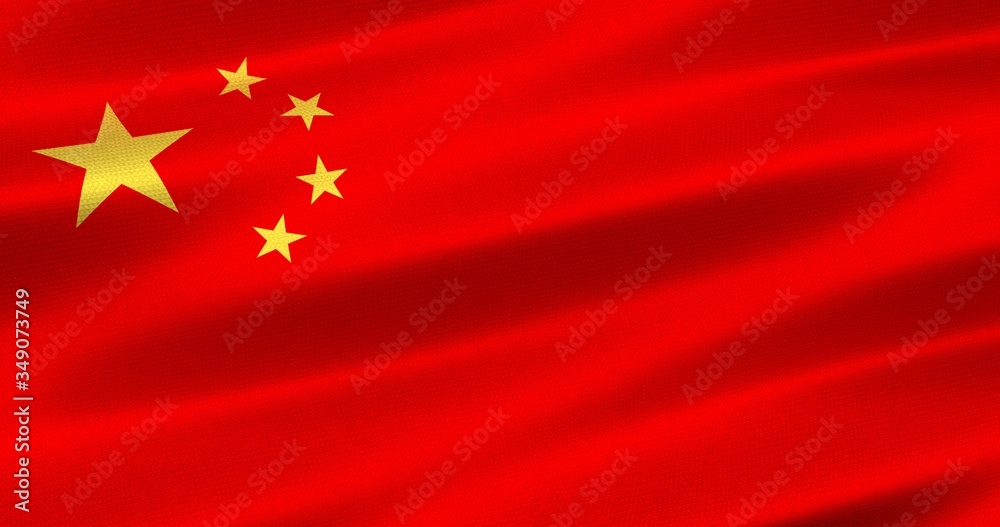 chinese flag in the wind chinese flag in the wind