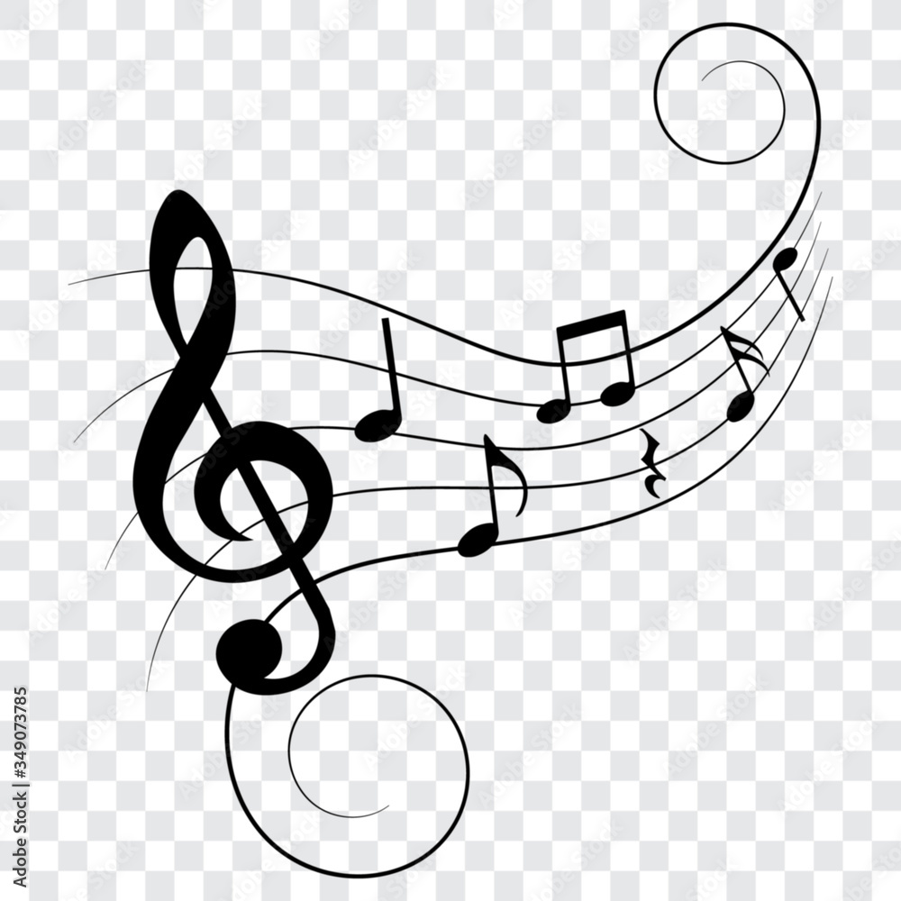 Music Notes With Swirls Vector Illustration Stock Vector Adobe Stock music-notes-with-swirls-vector-illustration-stock-vector-adobe-stock