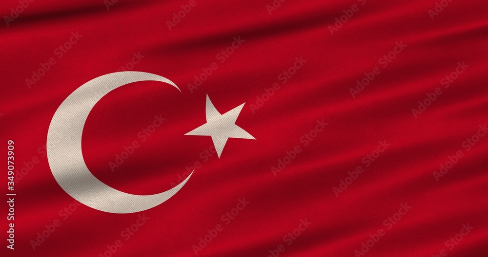 Obraz premium flag of turkey waving