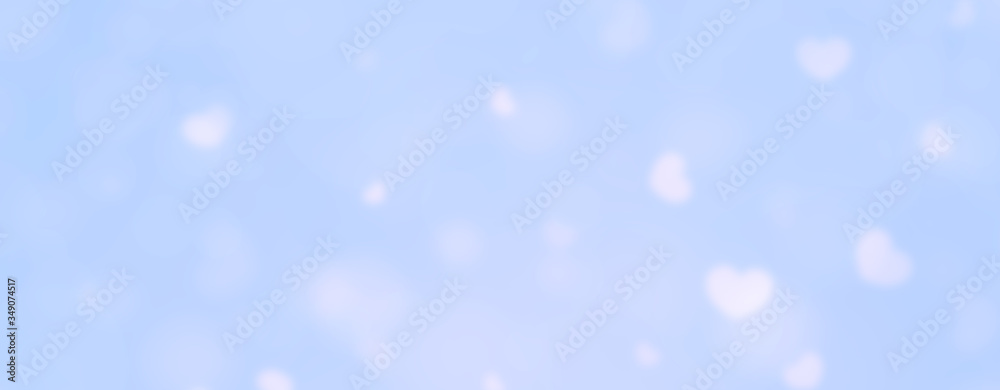 Valentine abstract background with soft bokeh and blue hearts Valentine abstract background with soft bokeh and blue hearts