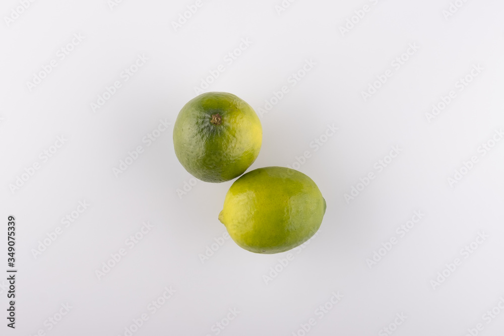 fresh lime close-up on a white background fresh lime close-up on a white background