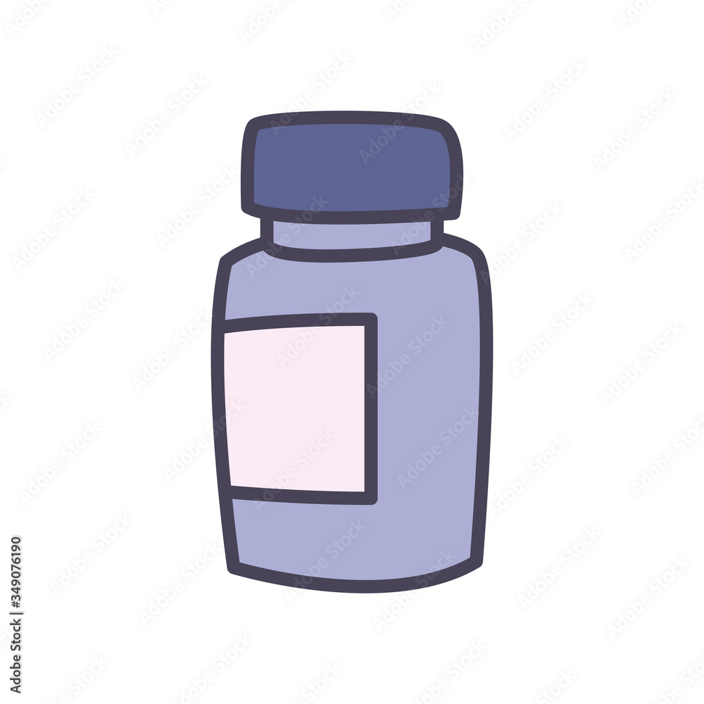 Medicine jar fill style icon vector design Medicine jar fill style icon vector design