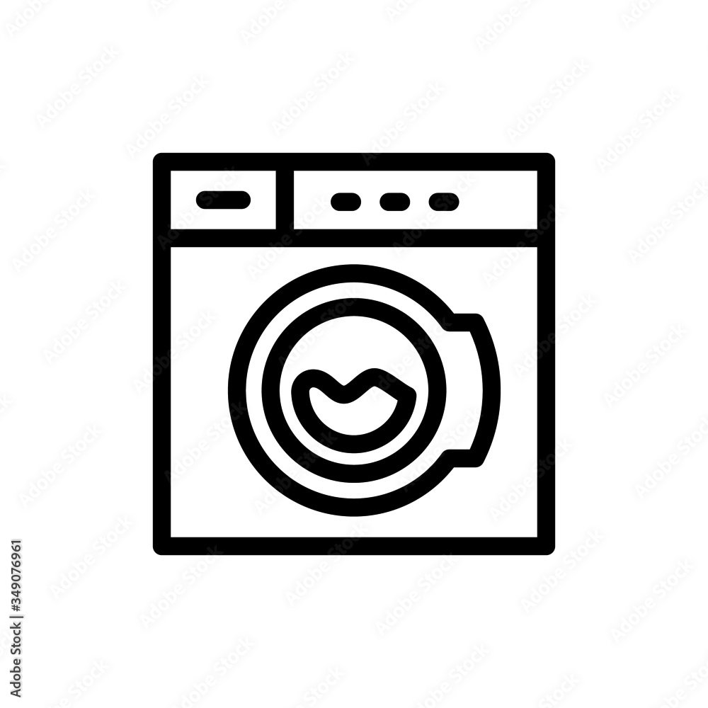 Washing machine line icon in line art style, linear style icon sign for mobile concept and web design, Automatic washer outline vector icon, Laundry symbol, logo illustration, Vector graphics eps 10 Washing machine line icon in line art style, linear style icon sign for mobile concept and web design, Automatic washer outline vector icon, Laundry symbol, logo illustration, Vector graphics eps 10