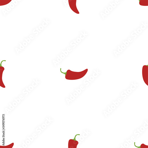 Chili Pepper. Colored Seamless Vector Patterns