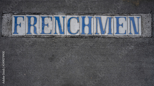 Frenchmen Street Tiles with Copy Space Below