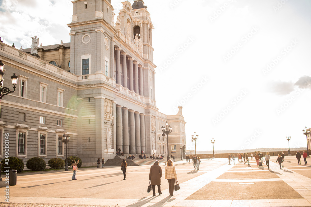 Obraz premium Sunset in the city of Madrid, Spain