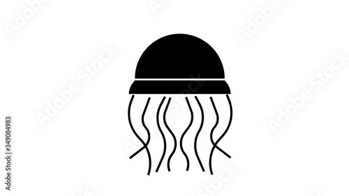 Jellyfish illustration on white background