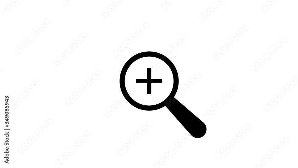 zoom icon illustration on white background zoom icon illustration on white background
