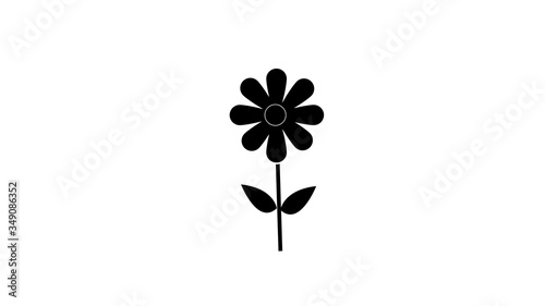 Seedling icon. Plant symbol. Sprout from the ground. Flat style 