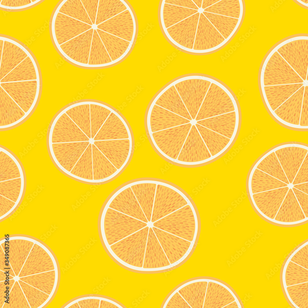 oranges, seamless pattern of orange fruits collection, tangerine, decorative, wallpaper, illustration, vector
