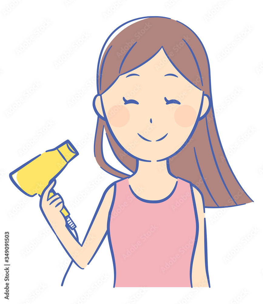 illustration of girl and cosmetics illustration of girl and cosmetics