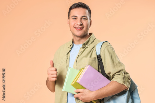 Portrait of male student sh...