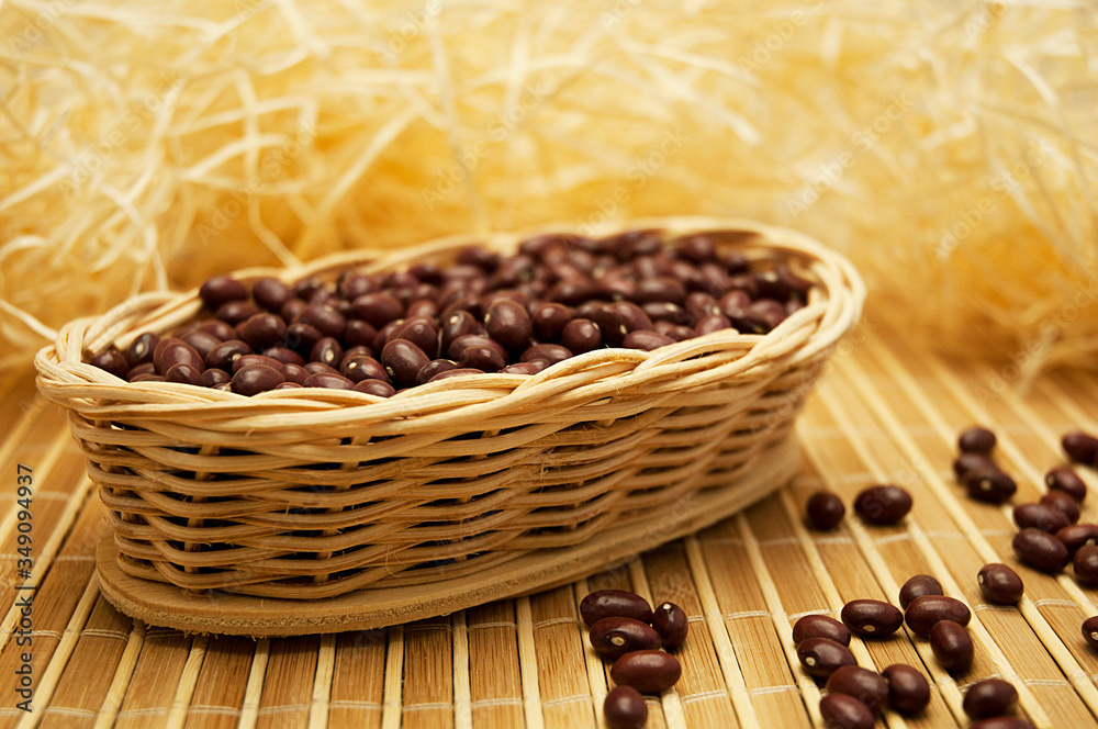 Fototapeta premium Photo composition with beans in a photo studio