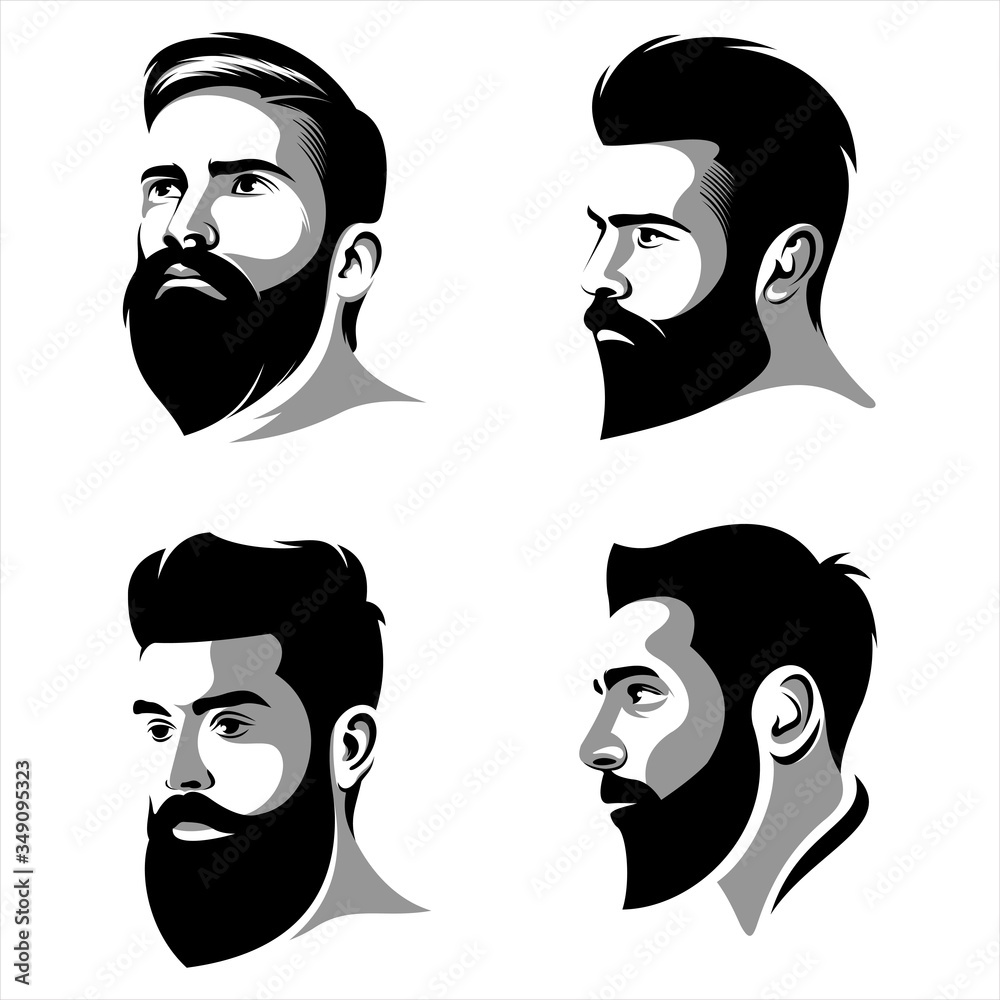 Cool beard man logo Cool beard man logo