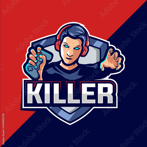 killer game esport logo design