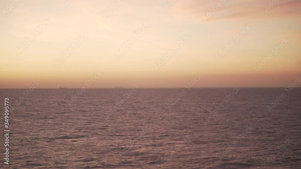 Sunset at the ferry crossing the English channel Sunset at the ferry crossing the English channel