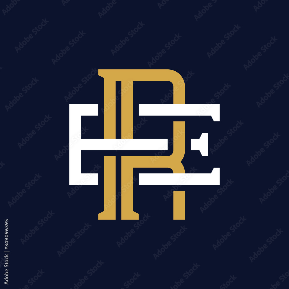 Initial Letter RE ER Monogram Logo Design Initial Letter RE ER Monogram Logo Design