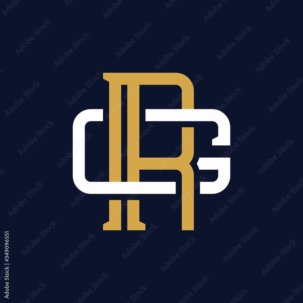 Initial Letter RG GR Monogram Logo Design Initial Letter RG GR Monogram Logo Design