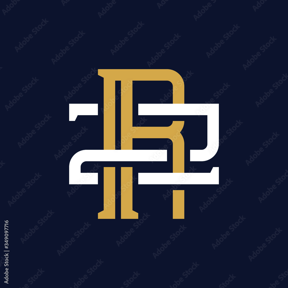 Initial Letter RZ ZR Monogram Logo Design Initial Letter RZ ZR Monogram Logo Design