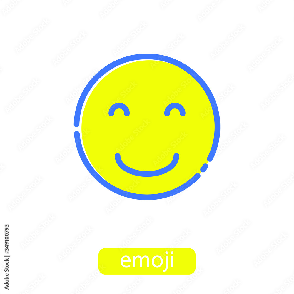 Fototapeta premium Vector design of cute emoji icons