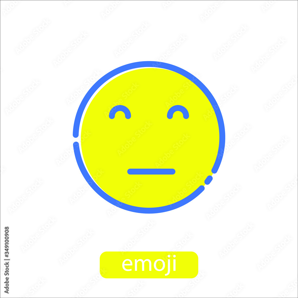 Fototapeta premium Vector design of cute emoji icons