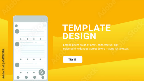 Socailmedia app interface mobile phone. Subscribe
. Socailmedia mobile mock up . Vector illustration.concept vector illustration. data statistic vector illustration flat style design