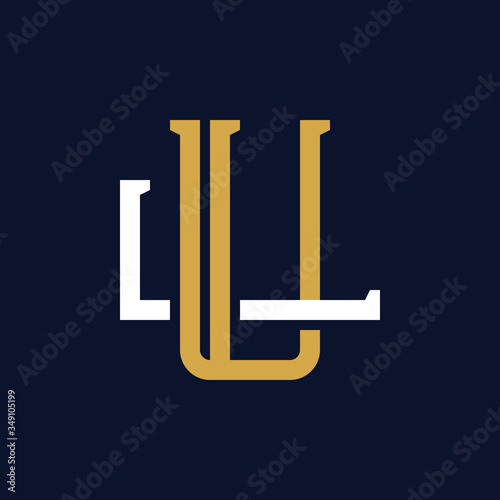 Initial Letter UL LU Monogram Logo Design