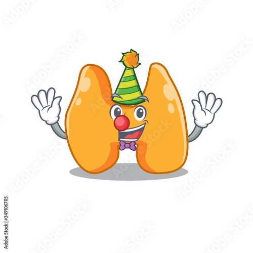 smiley clown thyroid cartoon character design concept