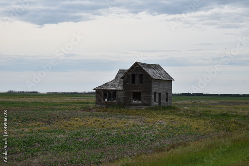 Abandoned house on prairie