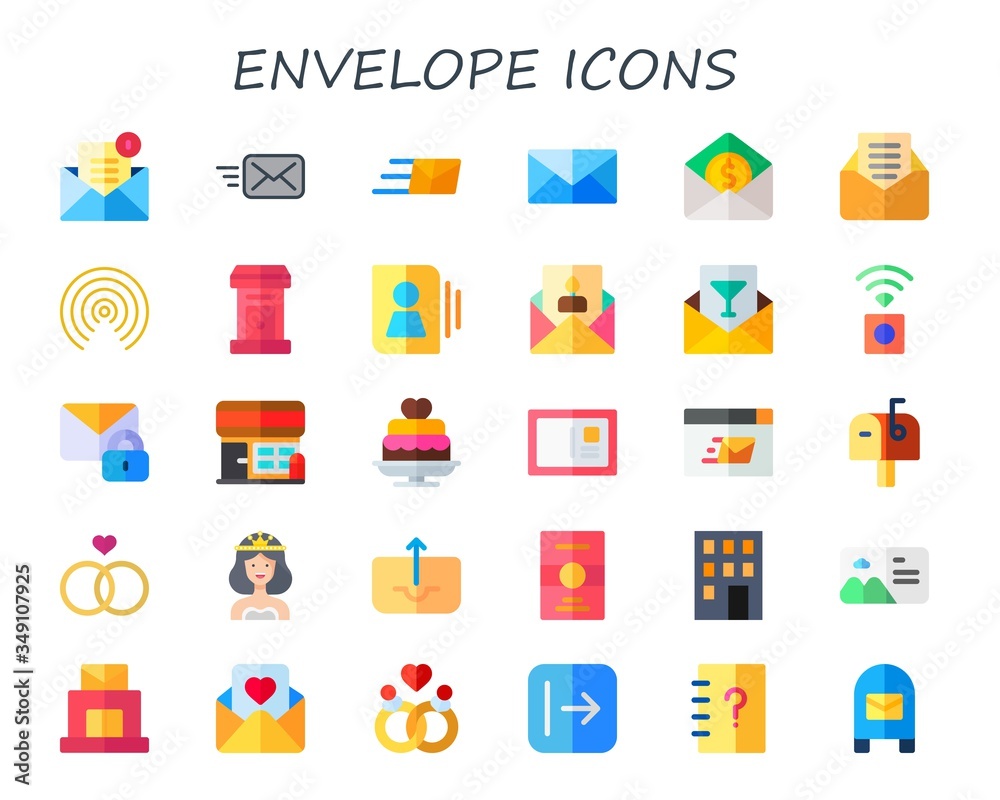 envelope icon set envelope icon set