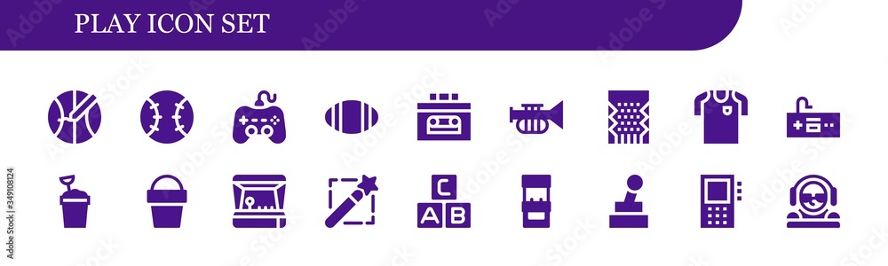 Fototapeta premium play icon set