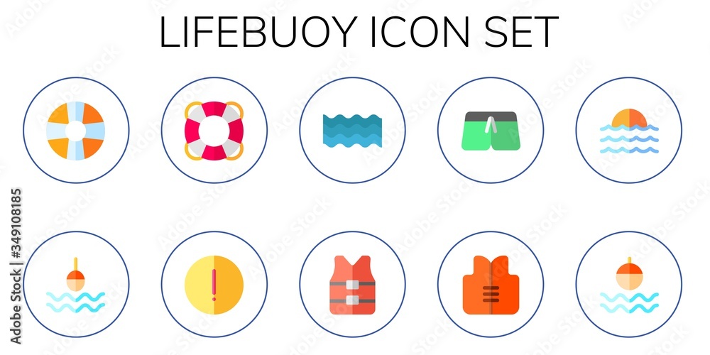 lifebuoy icon set lifebuoy icon set