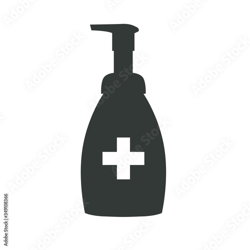 Hand sanitizer icon. Vector icon isolated on white background.