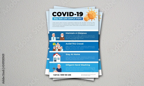 covid template flyer 19 coronavirus novel