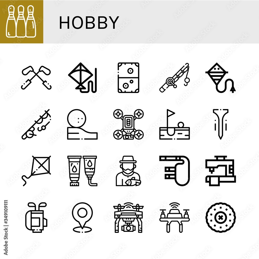 Fototapeta premium hobby icon set