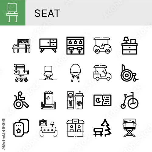 seat icon set
