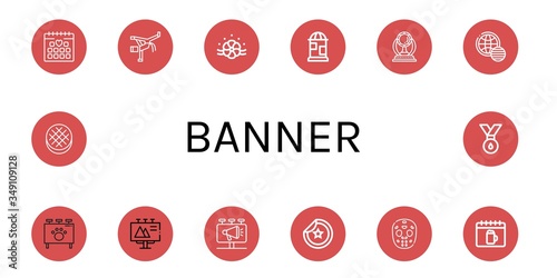 banner icon set