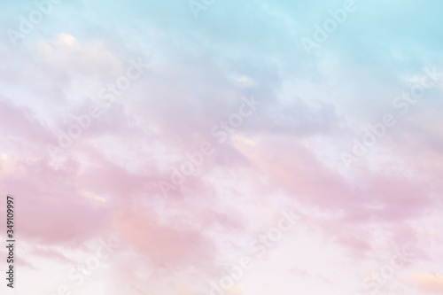 Sun and cloud background with a pastel colored © Takorn